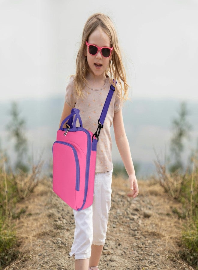 Annmore Carrying Case compatible wiht LeapFrog LeapStart 3D Learning System, with Multiple Compartments to Hold up to 9 Books (Pink/Purple) - Image 3