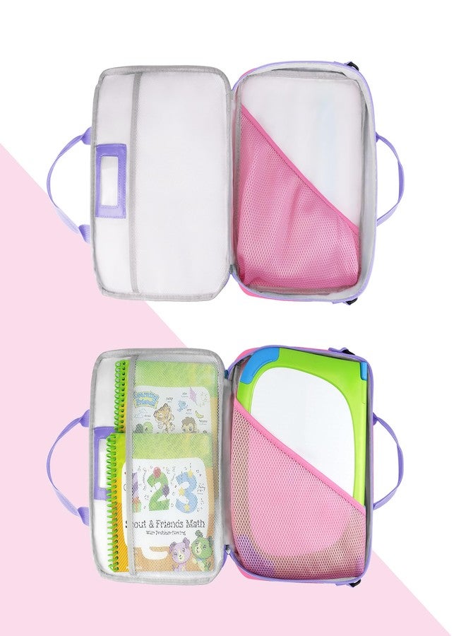 Annmore Carrying Case compatible wiht LeapFrog LeapStart 3D Learning System, with Multiple Compartments to Hold up to 9 Books (Pink/Purple) - Image 4