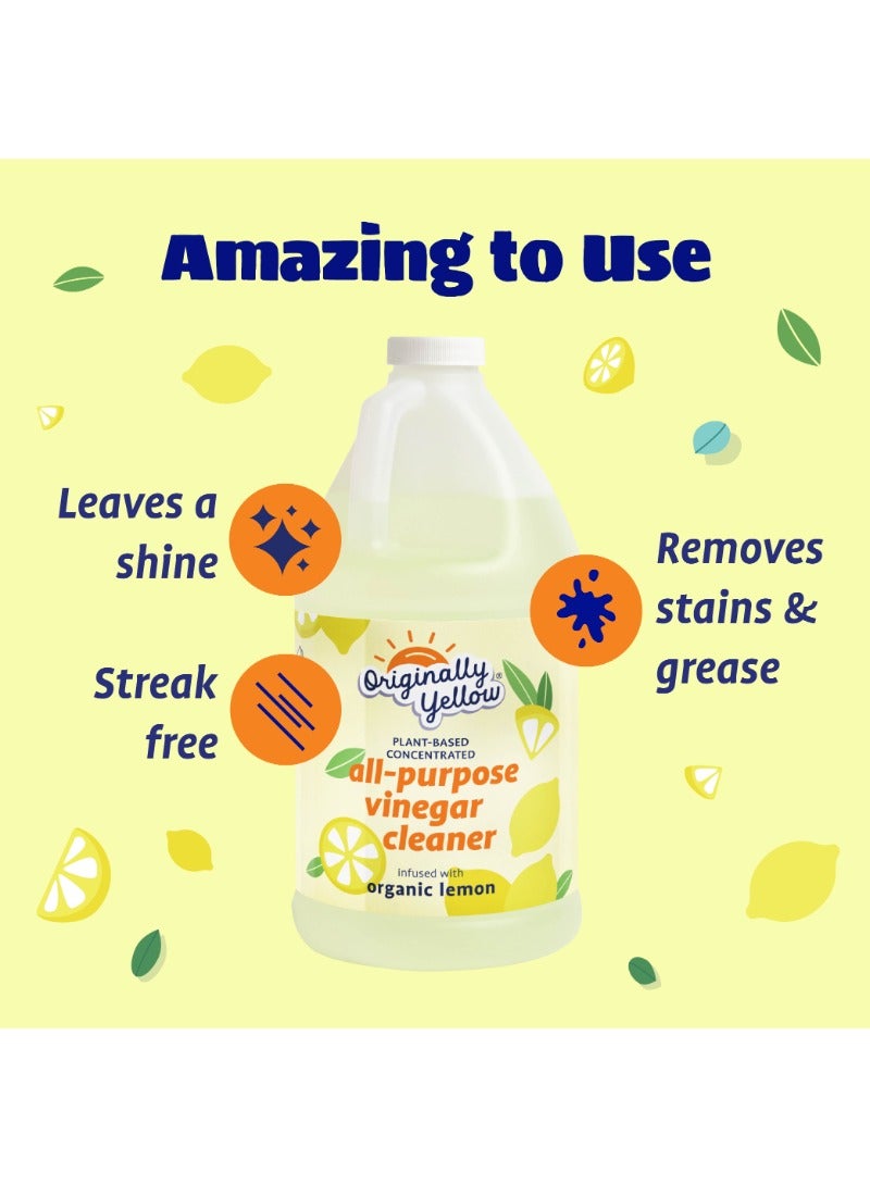 Originally Yellow All Purpose Vinegar Floor Cleaner Lemon 1.89L - Image 2