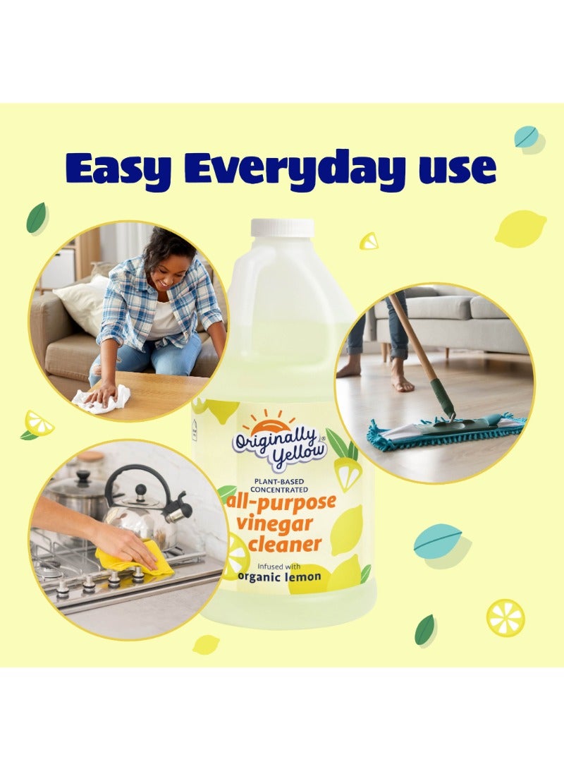 Originally Yellow All Purpose Vinegar Floor Cleaner Lemon 1.89L - Image 5