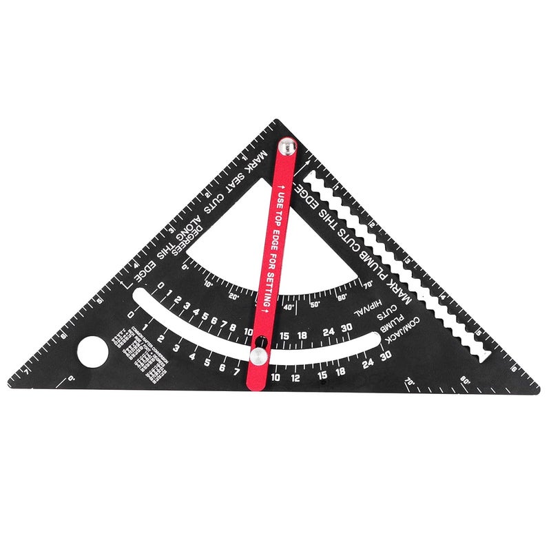 7in Woodworking Triangular Ruler, Aluminum Alloy Woodworking Measuring Ruler, Adjustable Carpentry Triangular Ruler for Engineers, Carpenters, ANKROYUtkvd7sep4g - Image 1