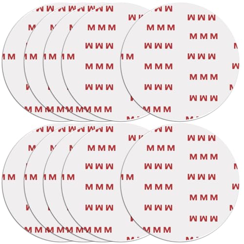 CKANDAY 10 Pack 80mm (3.15") Circular Double Sided Sticky Pads, Strong Car Sticky Adhesive Replacement for Car Mount Mounting Holder Disk Windshield GPS Camera Lock Sucker Suction Cup Hook Dashboard Bracket - Image 1