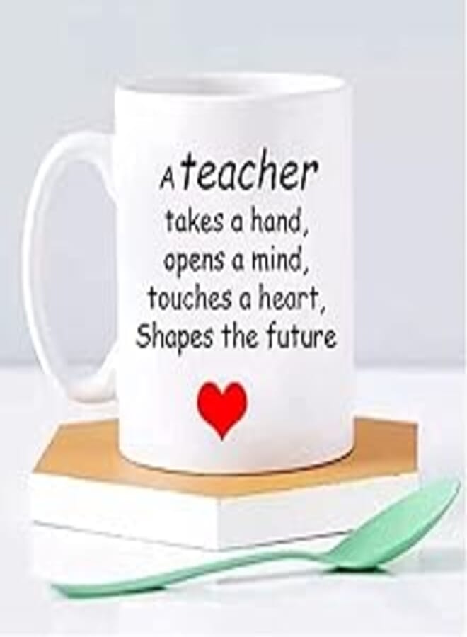 RYN PRANTED Design Best teacher gift mug,coffee and tea cup,Best ever gift teacher day (model number 7865