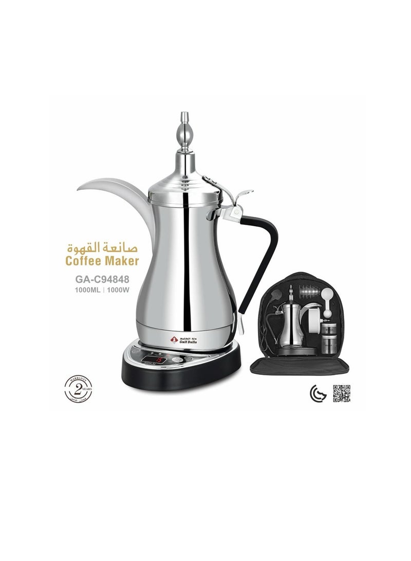 Gulf Dalla Arabic Coffee Maker  Machine With Glass & Accessories with Bag Capacity 1000 ml - Image 3