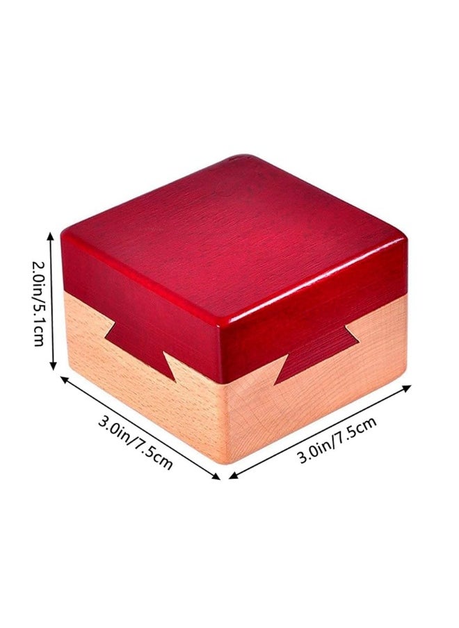 DC-BEAUTIFUL Impossible Dovetail Box Mini 3D Brain Teaser Wooden Magic Drawers Gift Jewelery Box Puzzle Toy  - Image 4