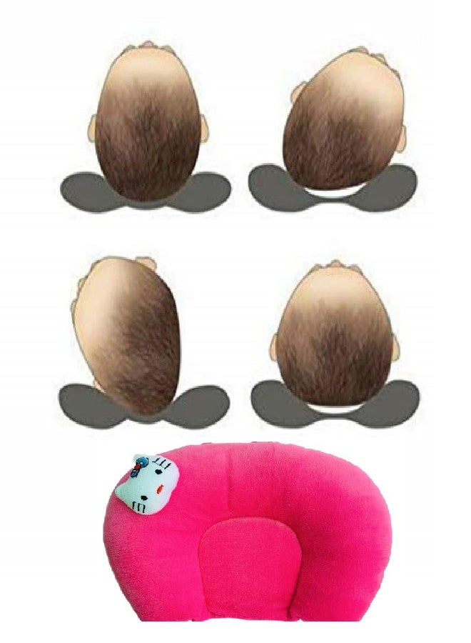 Ilsha® Pillow for New Born Baby, Ideal for Round Head Shaping Seed Pillow with Foam Cotton Cover for 0 to 12 Months Babies (Pink) - Image 5