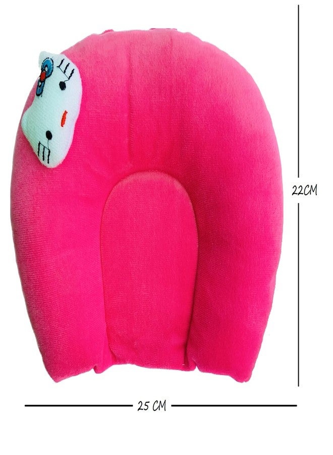 Ilsha® Pillow for New Born Baby, Ideal for Round Head Shaping Seed Pillow with Foam Cotton Cover for 0 to 12 Months Babies (Pink) - Image 3