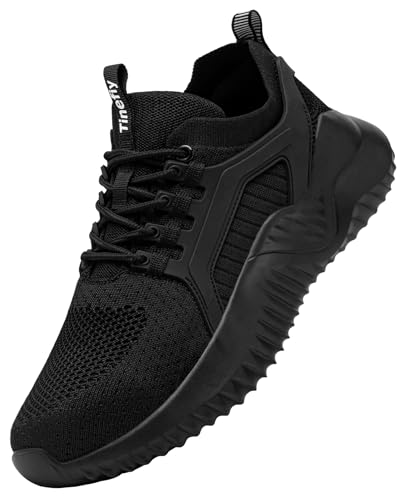 Tinefiy Steel Toe Shoes for Women Work Sneakers Lightweight Comfortable Safety Toe Slip On Puncture Proof Footwear Indestructible Shoe Size 10.5 - Image 1