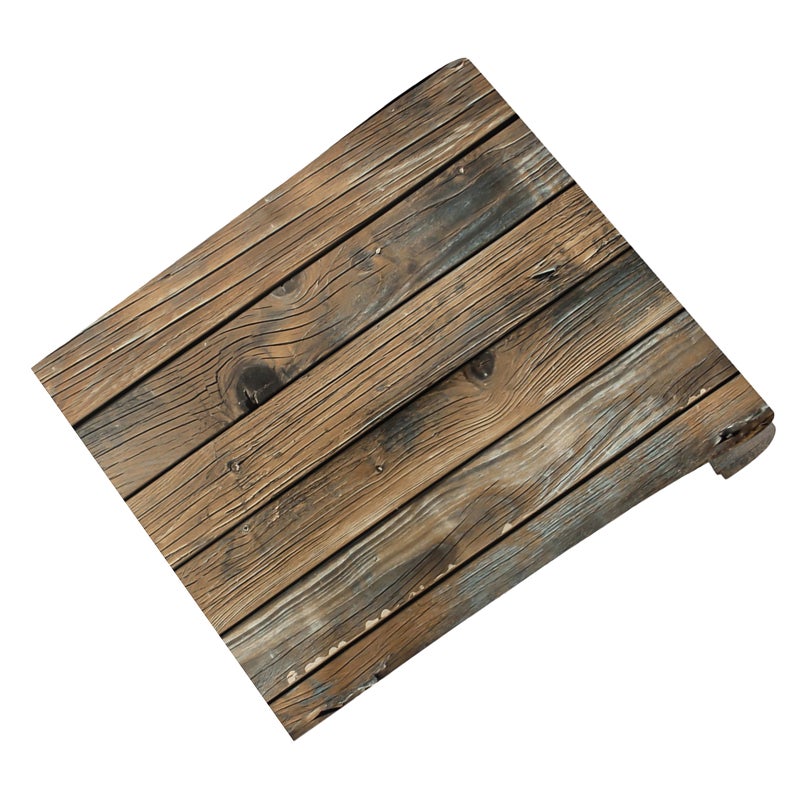 Plank Wallpaper 3D Wood Grate Emulation Removable Wallpaper - Image 3