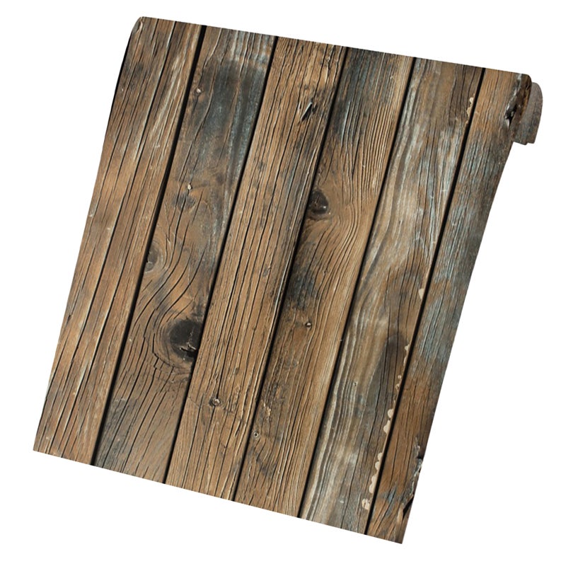 Plank Wallpaper 3D Wood Grate Emulation Removable Wallpaper - Image 5
