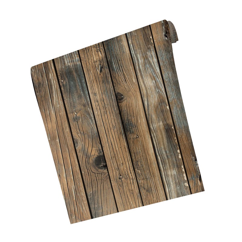 Plank Wallpaper 3D Wood Grate Emulation Removable Wallpaper - Image 2