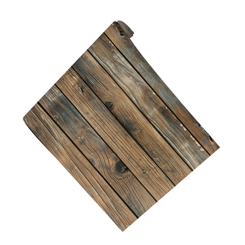Plank Wallpaper 3D Wood Grate Emulation Removable Wallpaper - Image 4