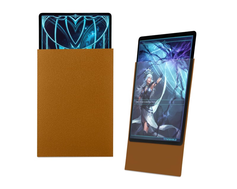 TitanShield Premium Card Sleeves | Compatible with Pokemon, One Piece, Lorcana, Flesh & Blood, & Magic The Gathering MTG | (150 Sleeves - Standard) (1, Gold, Standard | 66x91mm) - Image 2