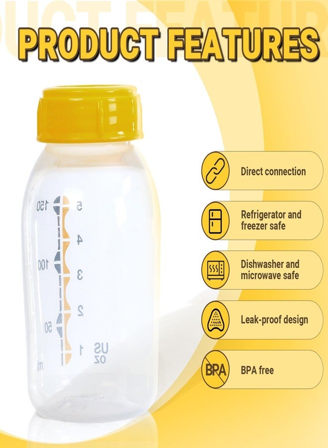 MaiTianna 4PCS Replacement Collar Rings for Medela Bottles 5oz & 8oz,Bottle Caps Compatible with Plastic & Glass Bottles | Mess Free No Leak or Spill, BPA Free（No Bottle） - Image 2
