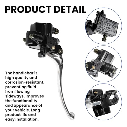 luxlead 7/8" Brake Master Cylinder Kit Handlebar Front Right Side Brake Lever Compatible with ATV Banshee Yamaha Grizzly Kodiak Raptor Timberwolf Wolverine YFZ450 - Image 3