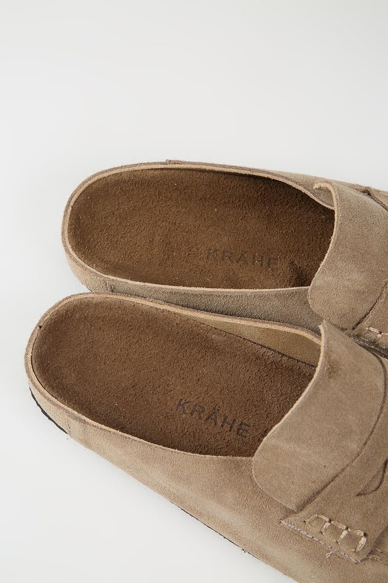 Krahe Marco Men's Genuine Leather Loafer Clogs Mink Slippers - Image 5