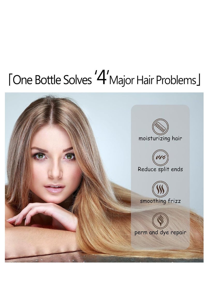 EELHOE Leave-In Repair Hair Mask, Molecular Hair Mask, Repairs Dry or Damaged Hair, Silky Smooth Hair Care, Reverse Hair Damage from Bleach, Color, Chemical Services & Heat,Suitable for All Hair Types 50ml - Image 4