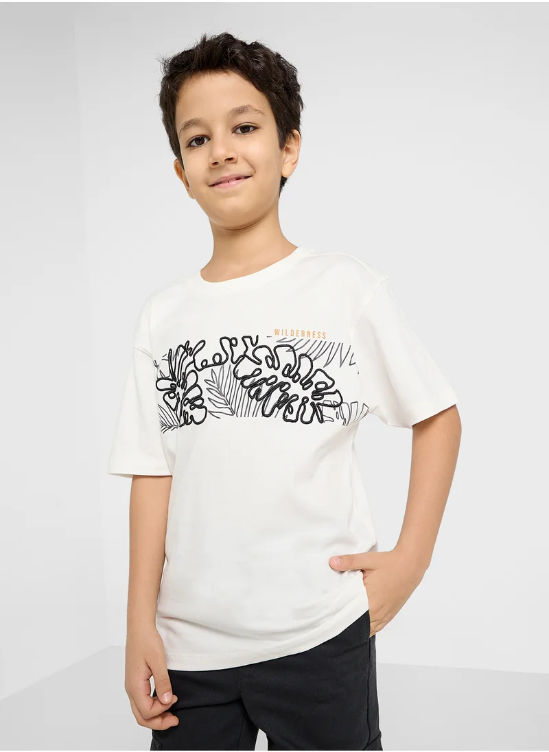 ريبلز مع نمشي BOYS DROP SHOULDER T-SHIRT