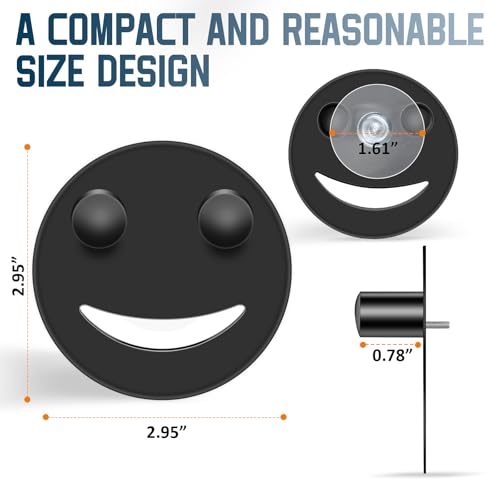 Yoshiky Stainless Steel Smiley Face Sponge Holder, Silver Sink Caddy Organizer Storage with Suction Cup for Kitchen, Kitchen Accessories Decor Scrubber-Black - Image 5