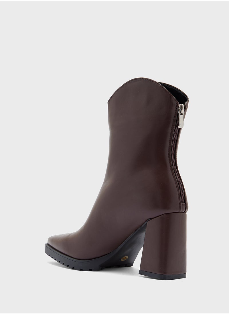 Ginger Chunky Sole Ankle Boots  - Image 3