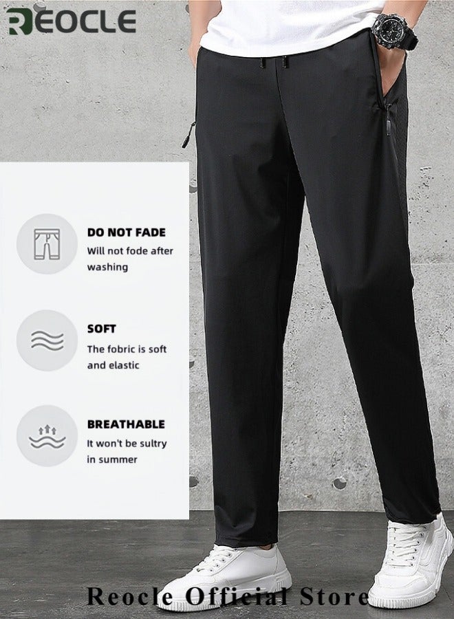 REOCLE Men's Lightweight Hiking Pants Breathable Quick Dry Fit Pants for Waterproof Camping Fishing Running Athletic Active Jogger Pant - Image 2