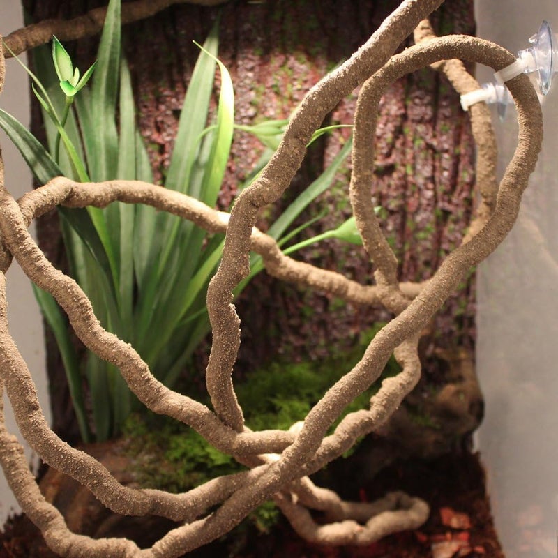 EONMIR 8Foot Reptile Vines Flexible Jungle Climber Long Vines Habitat Decor for Climbing Chameleon Lizards Gecko Thin Vines  - Image 1