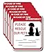 Adullpony in Case of Fire or Emergency Please Rescue Our Pets Stickers Pet Alert Safety Stickers 5x4 inch Pet Fire Rescue Signs for Car and Home Windows 6PCS - Image 2
