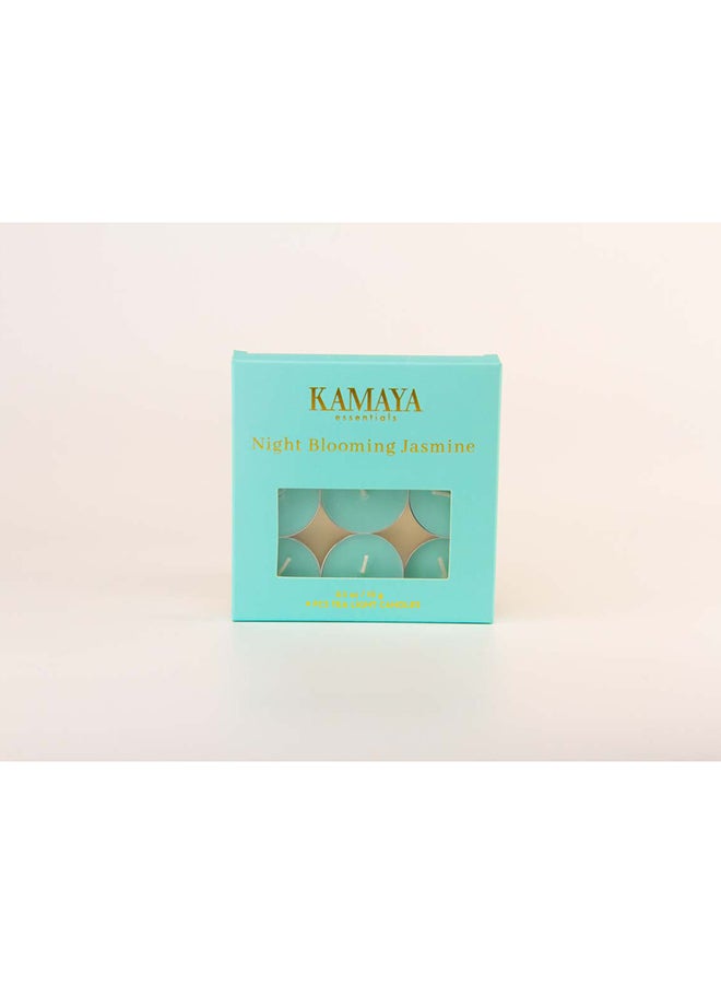 KAMAYA Iris Collection jasmine 10g Tea Lights (9 Pack) Long lasting fragrance - Image 1