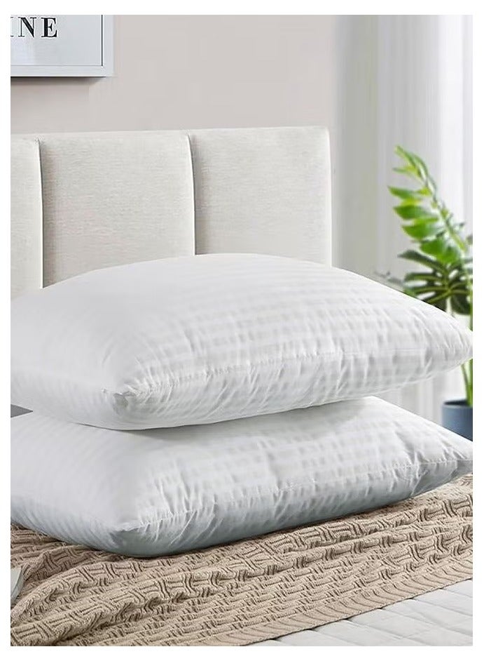 2-Bed Pillow For Sleeping Cotton White 50x75cm  - Image 1