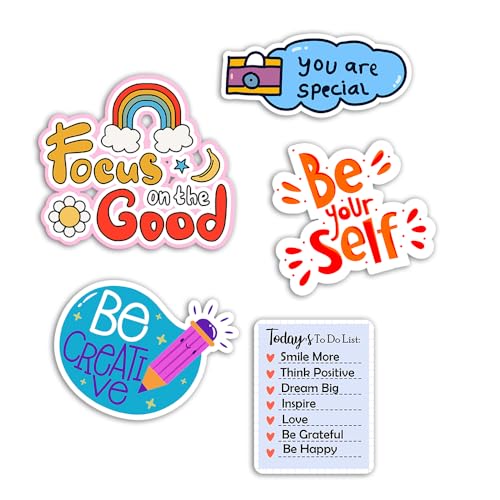 Deep Print Acrylic Self-Love Quotes-Affirmations Set of 5 Magnet || Waterproof - Image 1