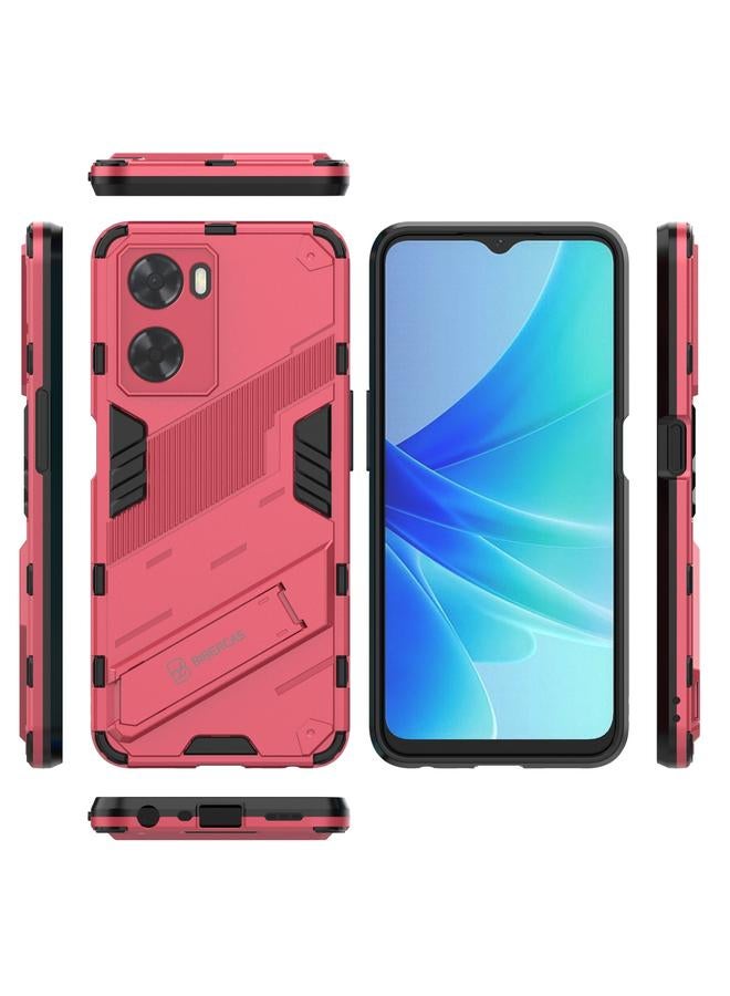 S-TOP Case For OPPO A57 4G Global Punk Armor 2 in 1 PC + TPU Shockproof Phone Case with Invisible Holder - Image 2
