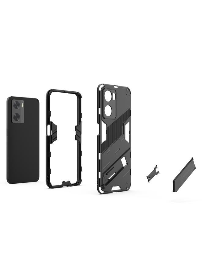 S-TOP Case For OPPO A57 4G Global Punk Armor 2 in 1 PC + TPU Shockproof Phone Case with Invisible Holder - Image 3