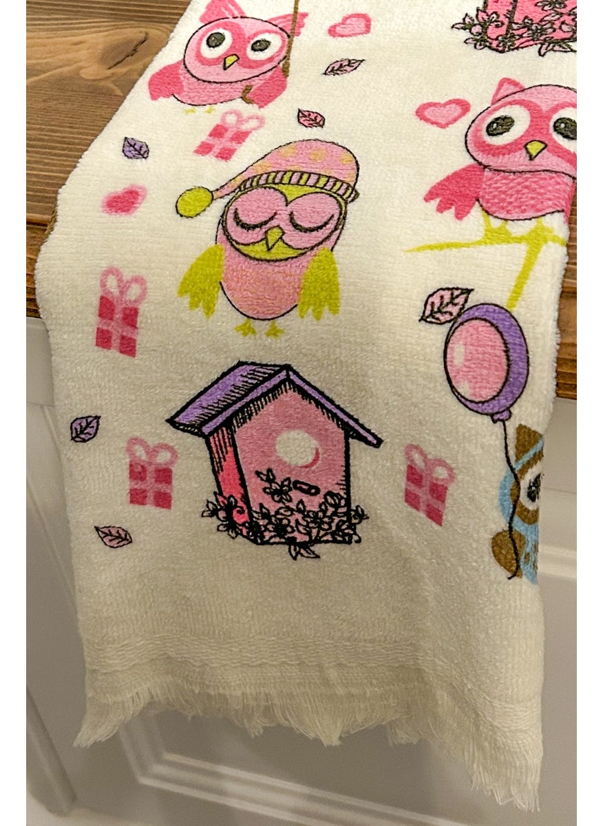 Cnr Garden 5 Piece Fringed Cotton 40x60 cm Cotton Printed Towel Set Hand Face Kitchen Towel Soft Patterned Water Absorbent Set  - Image 5