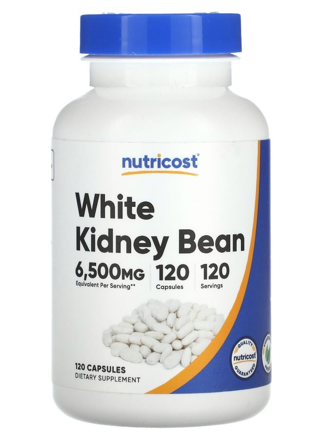 Nutricost White Kidney Bean 6500 mg 120 Capsules