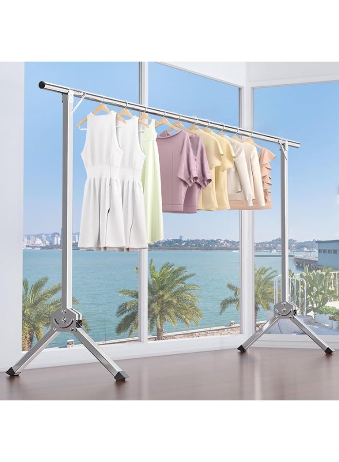 DubaiGallery Premium Foldable Clothes Rack – Adjustable Height & Width with Non-Slip Base - Image 2