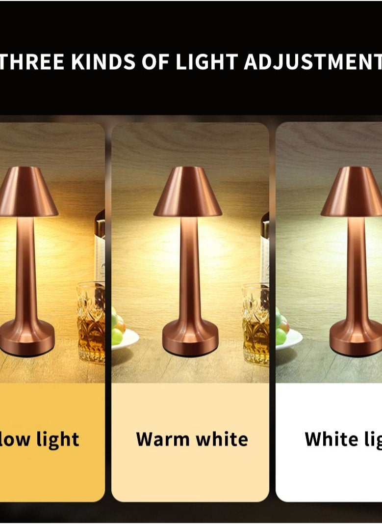 Padom Portable LED Table Lamp with Touch Sensor, 3-Levels Brightness, Rechargeable Battery Up to 48 Hours Usage, Night Light for Kids Nursery, Nightstand Lamp, Bedside Lamp