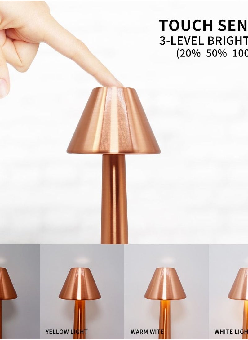 Padom Portable LED Table Lamp with Touch Sensor, 3-Levels Brightness, Rechargeable Battery Up to 48 Hours Usage, Night Light for Kids Nursery, Nightstand Lamp, Bedside Lamp