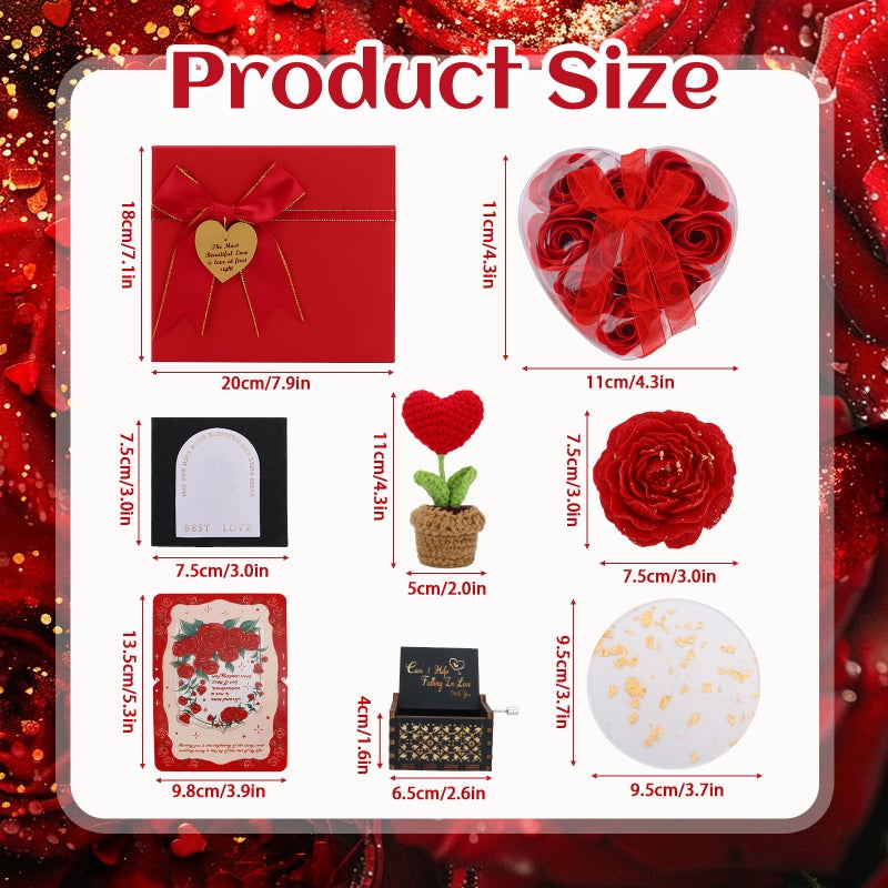 Wxzumg Valentines Day Gifts for Her Basket, Valentines Basket for Women, Valentine's Gift Bulk for Her, Valentine Gift Baskets Unique Present for Wedding Engagement Anniversary Bulk Set for Mom Teacher Wife - Image 2