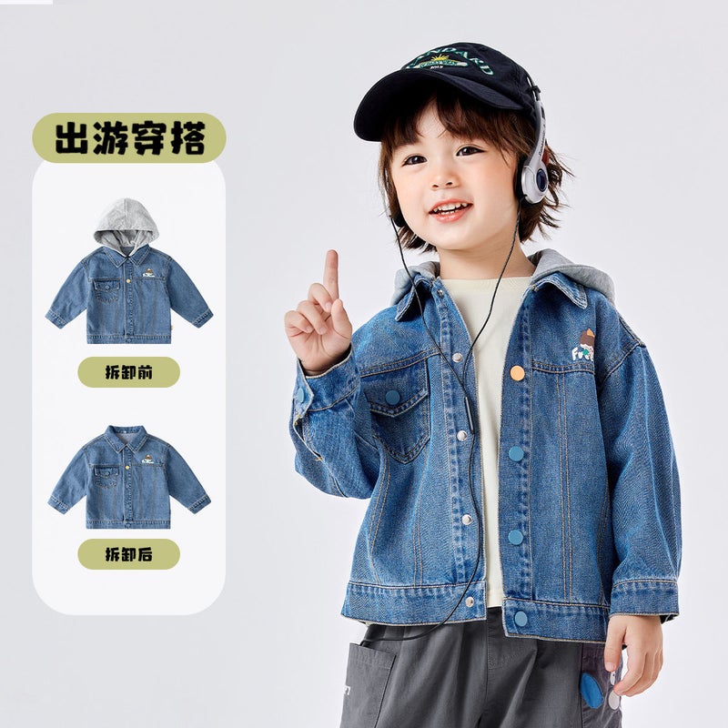 [Back-To-School Outfits] Dudu Boys' Hooded Jackets, Spring Clothes, Girls' Pants, Spring Baby And Kidsren'S Clothes - Image 3