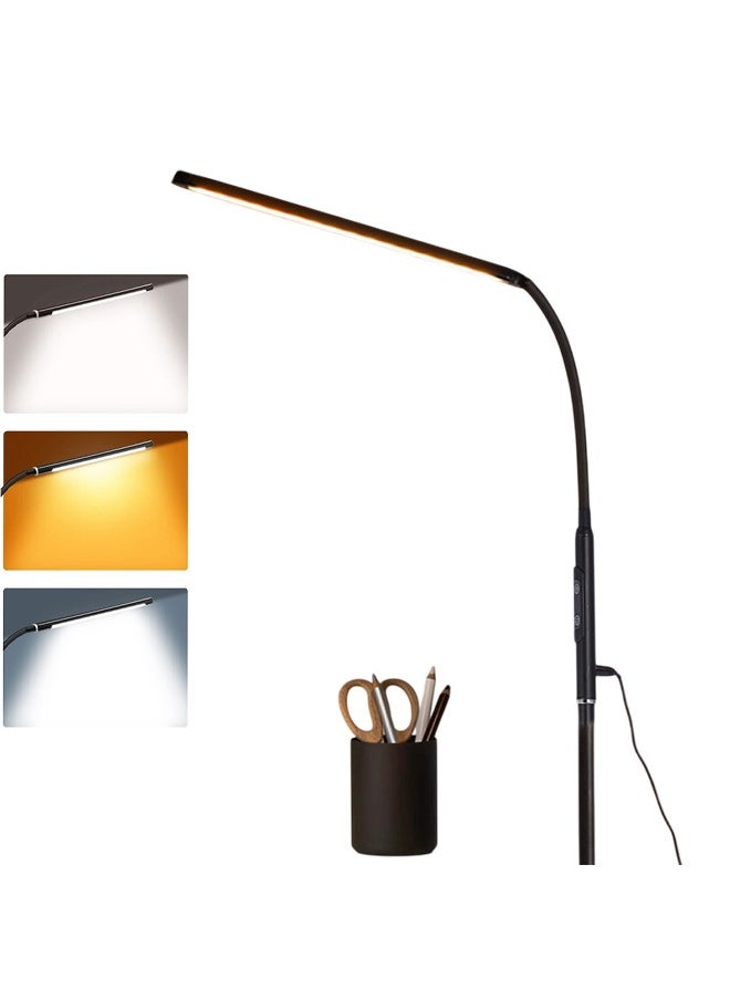 Joshberg LED Floor Lamp,3 Color Temperature 12 Watt Black,LED Dimmable Modern Color Gooseneck for Living Room Bedroom Office Reading Office Piano,USB Charge,Touch Control  - Image 2