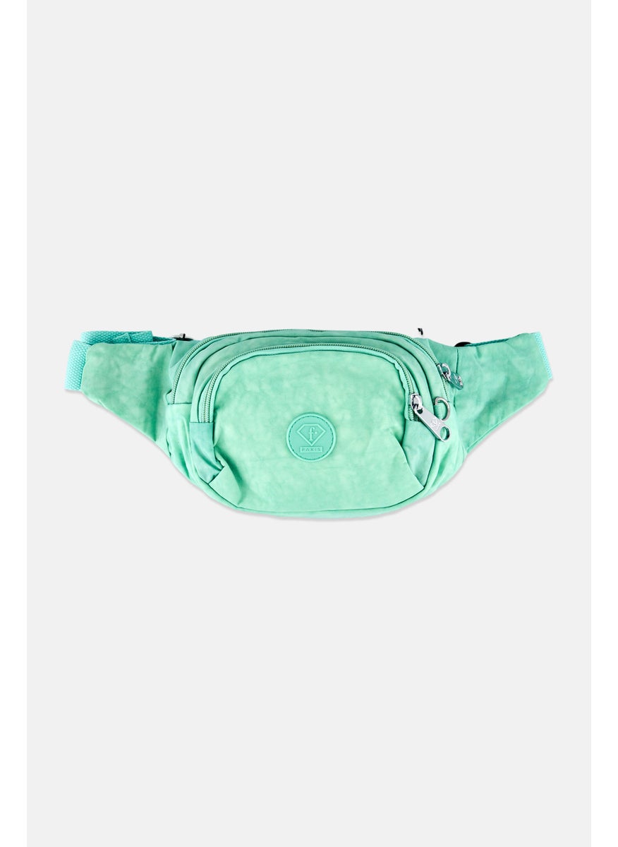 I Love Fashion Women Brand Logo Fanny Bag , Mint Green  - Image 1