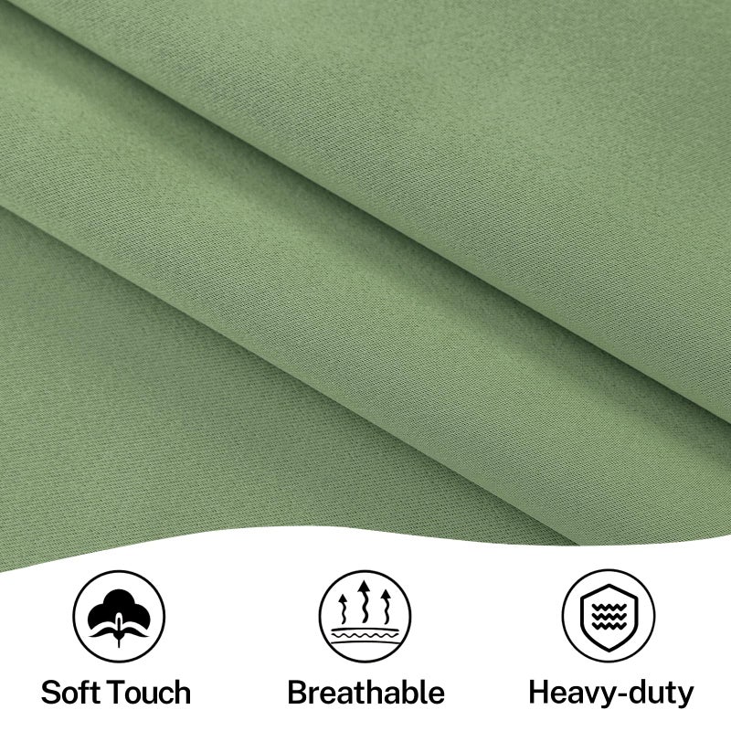 Vatge Sage Green Door Curtains for Door Window,Sidelight Front Door Curtains for Glass Window, 1 Panel, W12 x L72, Sage Green - Image 5