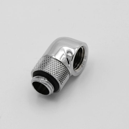 Barrow G1/4" Male to Female Extender Fitting, 90 Degree Rotary, Silver Shiny, 4-pack - Image 2