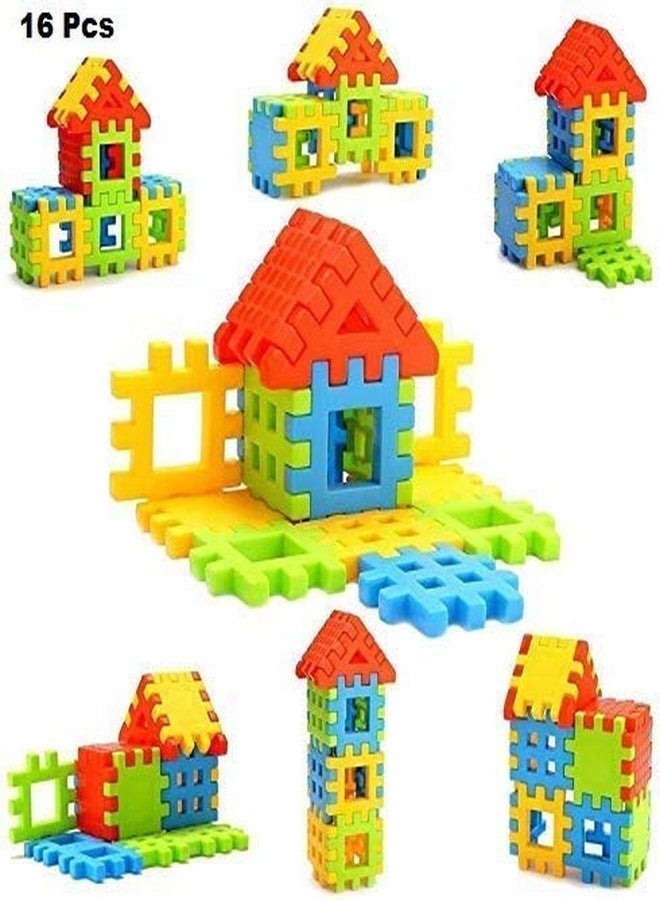 Smart Picks Plastic Happy Home Building Blocks and Construction Toy For Kids , Multicolour, 2-5 years, 16 pieces - Image 4