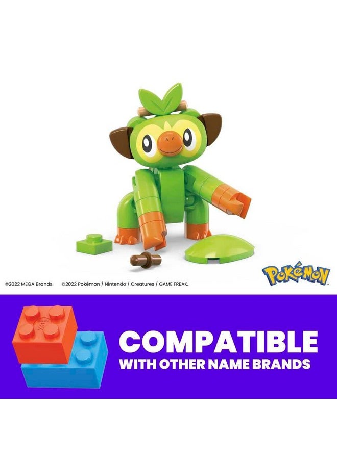 Mega Brands Mega Construx Pokemon Series 17 Grookey Figure Building Set with Quick Poke Ball  - Image 3