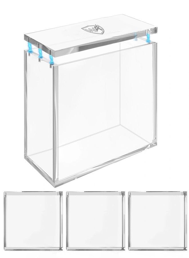 WTVIDAS ETB Acrylic Case 3 Pack, 8mm Ultra Thick ETB Protector Case with Magnetic Lid, Stackable Clear Display Box, Compatible with Elite Trainer Boxes - Image 1