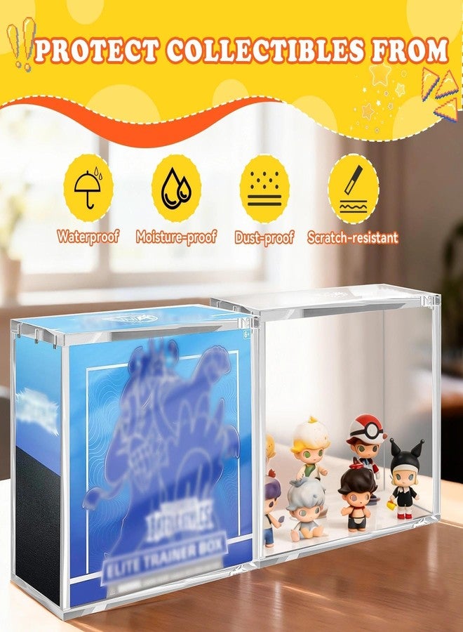 WTVIDAS ETB Acrylic Case 3 Pack, 8mm Ultra Thick ETB Protector Case with Magnetic Lid, Stackable Clear Display Box, Compatible with Elite Trainer Boxes - Image 4