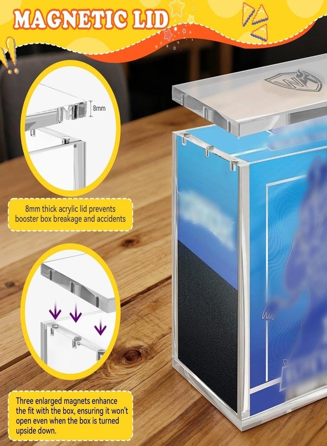 WTVIDAS ETB Acrylic Case 3 Pack, 8mm Ultra Thick ETB Protector Case with Magnetic Lid, Stackable Clear Display Box, Compatible with Elite Trainer Boxes - Image 3