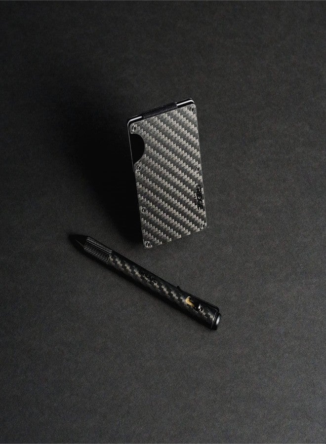 The Ridge Ridge Bolt Action Pen - CNC Machined Everyday Carry Pen, Knurled Grip, Pressurized Refill, Manganese Spring Steel Clip, Compact Pocket EDC Pen with Schmidt EasyFlow 9000 (Carbon Fiber 3K) - Image 5