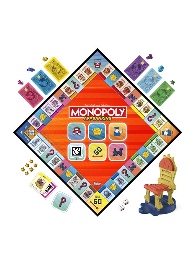 Monopoly App Banking Board Game | App-Enabled Monopoly Game | Links To Smart Devices | Ages 8+ | 2 To 6 Players | 45 Mins. | Family Games For Kids - Image 5